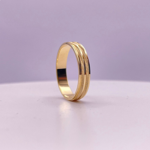 Alianza de Oro Perfil Plano, Modelo 10340
